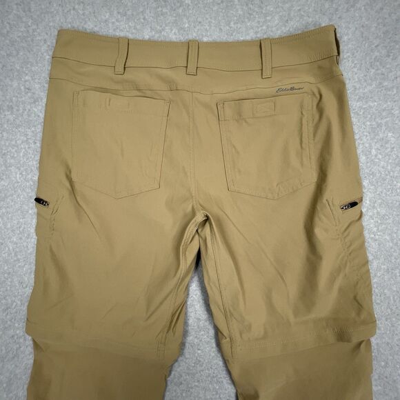 Eddie Bauer First Ascent Pants Mens 38 x 30 Khaki Tan Convertible Nylon Cargo - Picture 15 of 15